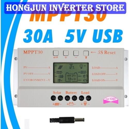 PWM Factory Direct 30a12v/24V Solar Controller Intelligent Charger Solar Street Lamp Controller