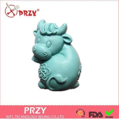 PRZY DIYcute cow modelling silicon soap mold Cake decoration mold Handmade soap mold wholesale