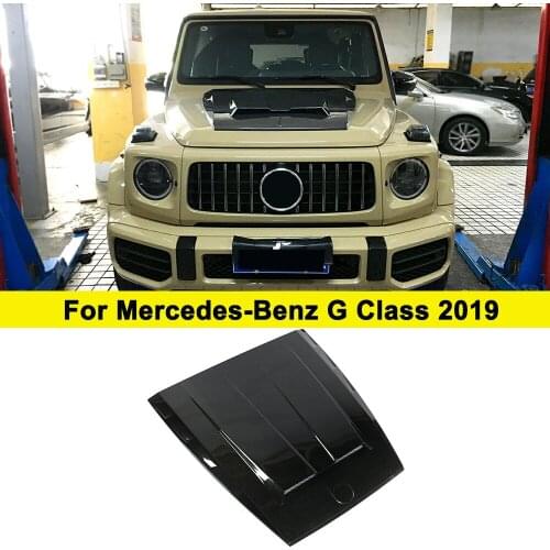 Carbon Fiber Universal Front Engine Hood Cover Bonnet Lid Decoration For Mercedes-Benz G Class 2019