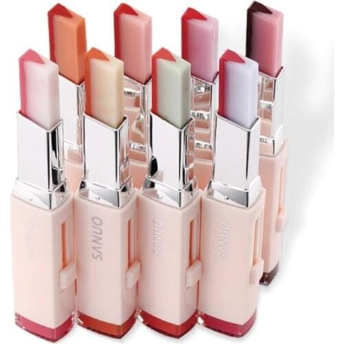 Gradient Color Lipstick Waterproof Two Color Lipsticks Korean Style Lip Balm V Cutting Bite Lipstick Korean Lip Make Up Cosmetic