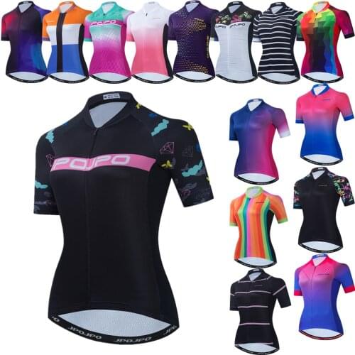 Women Cycling Jersey Summer Mujer Bicycle Clothing Maillot Ciclismo Short Sleeve MTB Bike Jackets Road Biking Wear Mountain Bike