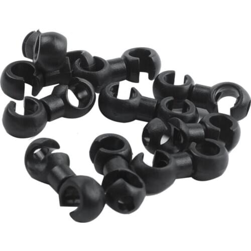 10PCS Rotatable MTB Brake Line Buckle Bike Brake Derailleur Shift Cable Line Pipeline Storage Device Ring Clasp black