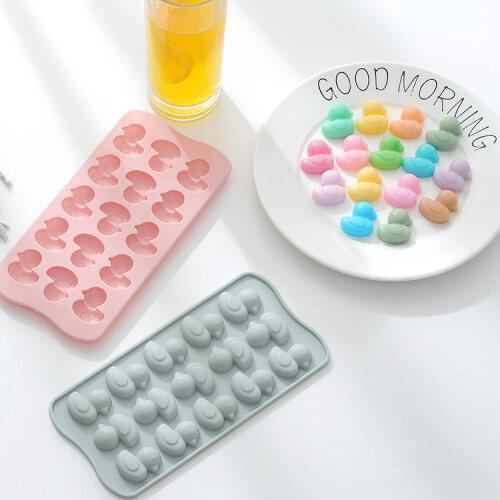 15 grid small duck chocolate silicone mold ice grid QQ sugar chocolate cake non-stick mold baking cake decoration tools