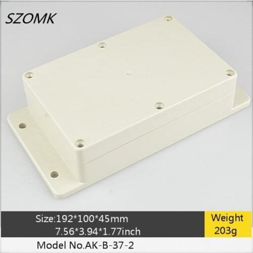4 pieces a lot, waterproof distribution enclosure plastic electronic box192x100x45mm szomk wall mounting plastic housing box