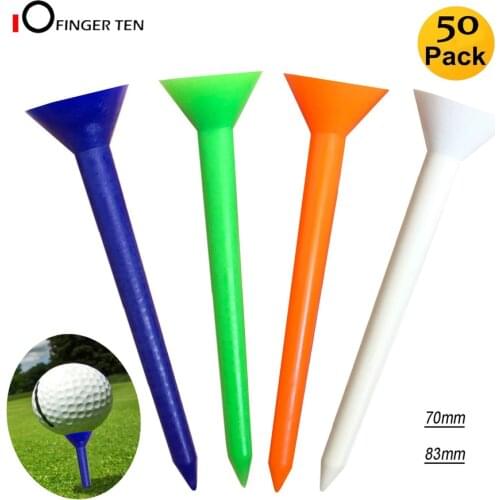 50 Pc Upgrade Big Cup Unbreakable Golf Tees Plastic 70mm 83mm Side Spin Reduce Friction Tee for Men Women