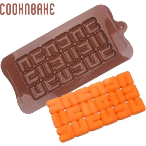 COOKNBAKE Rectangle Silicone Mould for Chocolate Bar Break Apart Candy Protein Energy Bar Mold