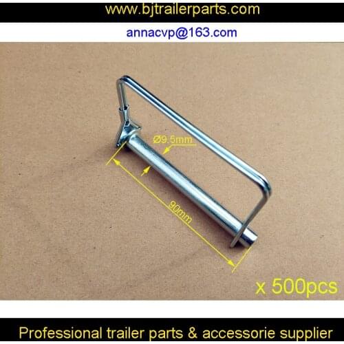 CVP 500PCS SQUARE WIRE LOCK PINS 9.5MM BRIGHT ZINC PLATED, SQUARE LOCKS STUDS, PINS PARTS, TRAILER PARTS