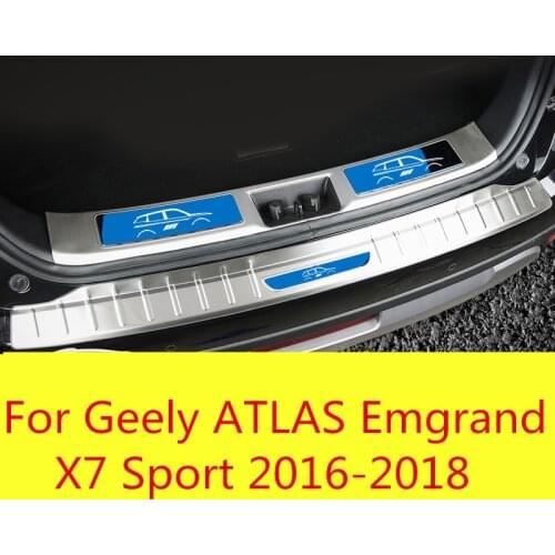 Rear Guard Tailgate decoration strip tail door decoration bright strip Accessories For Geely ATLAS Emgrand X7 Sport 2016-2018
