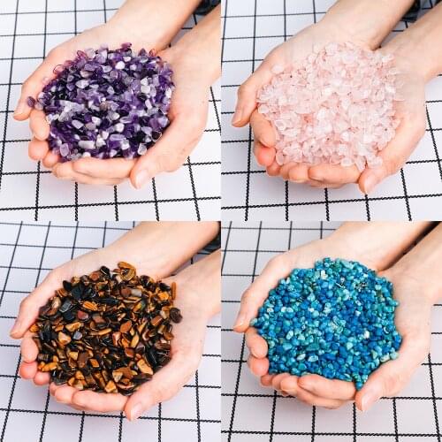 Natural Irregular Crystal Quartz Rock Tumbled Crushed Stone Healing Reiki Gemstones For Aquarium Decoration