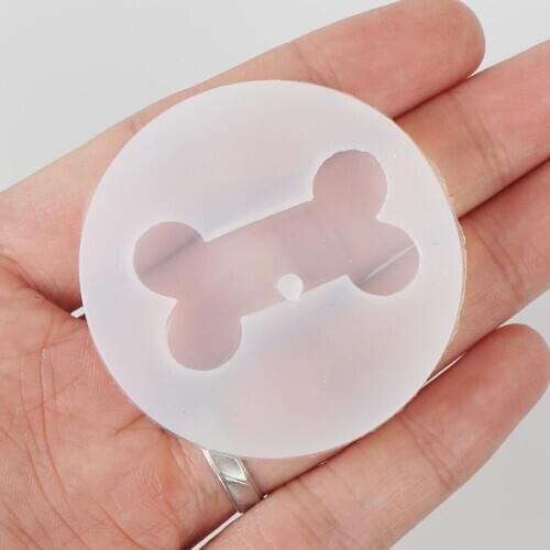 Dog Bone Shape Silicone Keychains Mold Key Chain Pendant Clay DIY Jewelry Making Epoxy Resin Mold