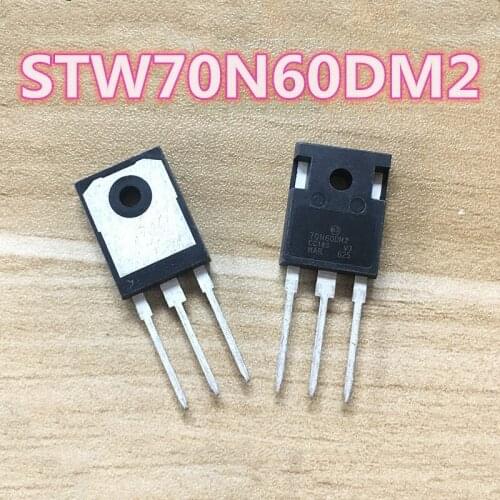 Good quality STW70N60DM2 W70N60DM2 70N60DM2 TO-247 MOS field effect tube 70A600V Free shipping