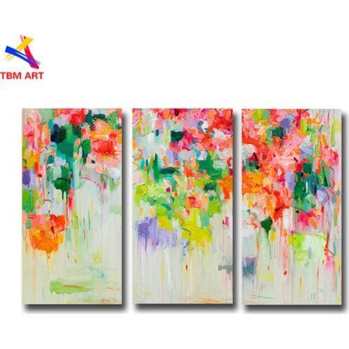 Spring Color Picture Canvas Painting 100% Handmade Modern Abstract Oil Painting on Canvas Wall Art Gift Home Decoration FC004