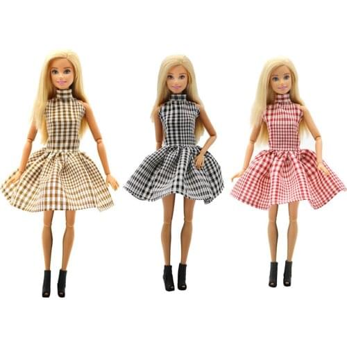 Colorful Choker Skirt Miniskirt Bubble Dress for 29cm Girl Dolls Gift Accessories