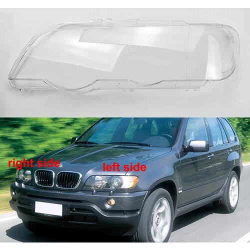 For BMW X5 E53 2000 2001 2002 2003 Front Headlamp Lamp Cover Transparent Lamp Plexiglass Headlights Cover Lamp Shell