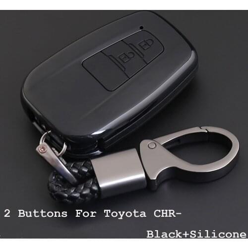 2021 New Carbon Fiber Car Key Case Cover For Toyota Prius Camry Corolla C-HR CHR RAV4 Prado 2018 Accessories Keychain Covers