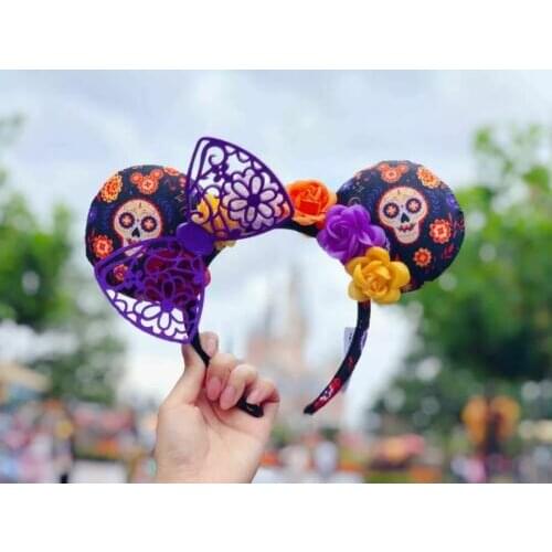 NEW Minnie Halloween Coco Dia De Los Muertos Minnie Ears Headband Kids/ Adult