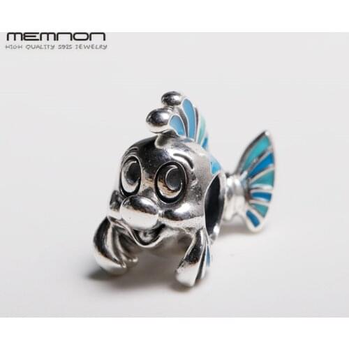 2019 autumn the Little Flounder Charms 925 sterling Silver with enamel charm beads fit Bracelet Necklace DIY Memnon fine Jewelry