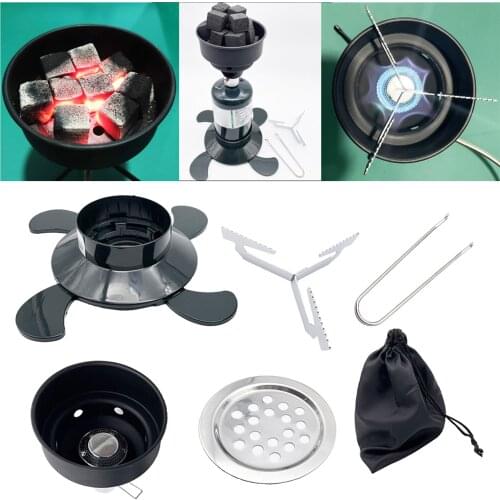 Portable Camping Stove Burner Butane Gas Stove BBQ Outdoor Wood Coal Stove Hiking Adventures Survival