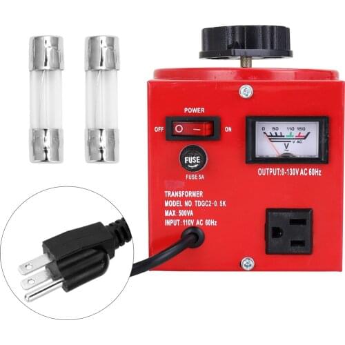 Portable Variable Voltage Controller Single-Phase Voltage Regulator Temperature Light Adjuatable Dimmer AC 110V 1000W Compact