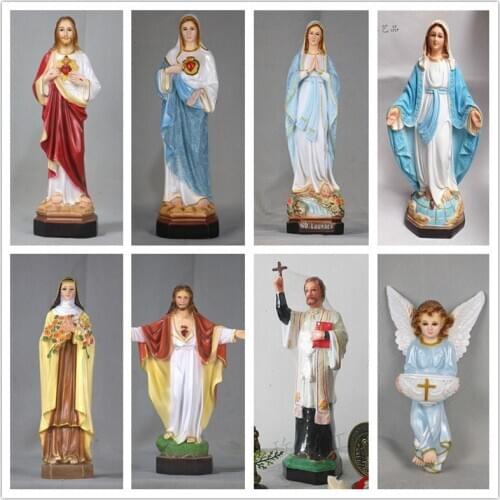 Dropshipping Religious Figurine Holy Family Statue Jesus Sacred Heart Statue Blessed Virgin Mary Statue,Our Lady of Lourdes