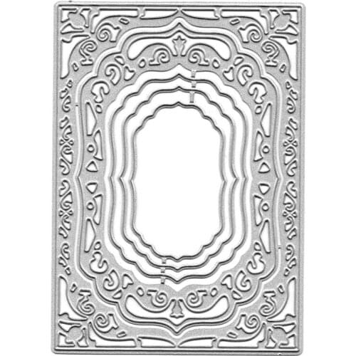 Frame Background Metal Cutting Dies Stencil DIY Scrapbooking Album Paper Card Template Mold Embossing Craft Decoration