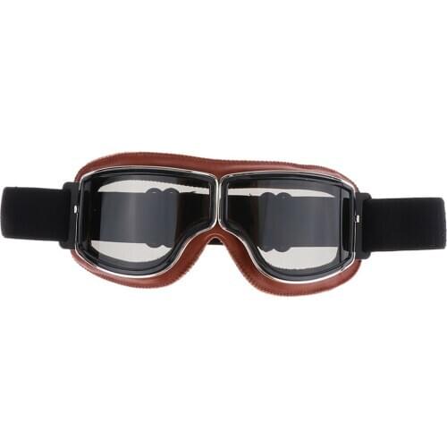 Retro Motocross ATV Dirt Bike Motorcycle Goggles Eyewear BLACK Twin Lens