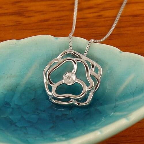 Rose Flower Style Pendant Base Mountings Findings Jewelry Settings Parts for Pearls Beads Stones Crystal Agate Coral, 10pcs/lot