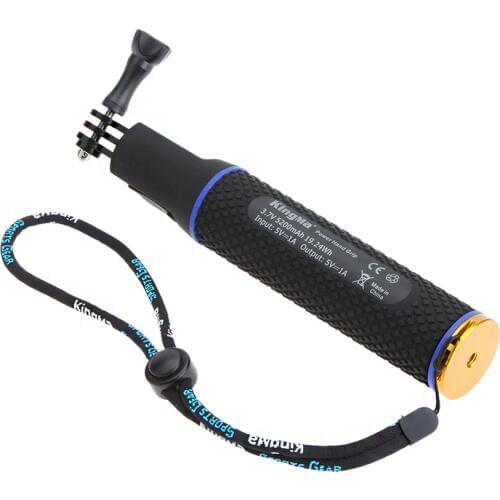 Selfie Stick Hand Grip Monopod Mount Power Bank 5200mAh For GoPro Hero 8 7 6 hero5 SJCAM SJ4000 Camera charging for Mobile phone