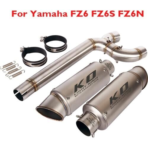 Slip on FZ6N FZ6S Motorcycle Exhaust System Muffler Middle Mid Link Pipe for Yamaha FZ6 FZ6S FZ6N