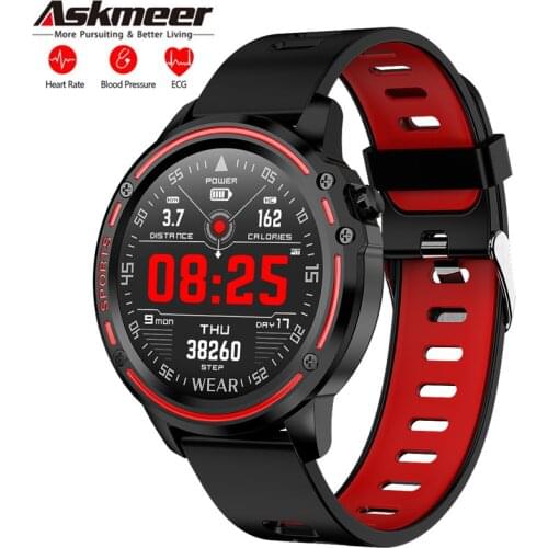ASKMEER L8 Smart Watch IP68 Waterproof Smartwatch Muliti-Sports Men Smart Watches ECG PPG Blood Pressure Heart Rate Bracelet