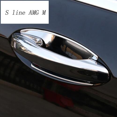 Car Styling For Mercedes Benz E Class W213 outer Car Door Handle Cover Trim Door Bowl Stickers decoration Auto Accessories