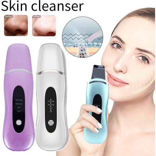 Ultrasonic Skin Scrubber 4 Modes Face Spatula Blackhead Acne Remover Peeling Shovel Deep Cleansing Facial Scrubber Skin Care
