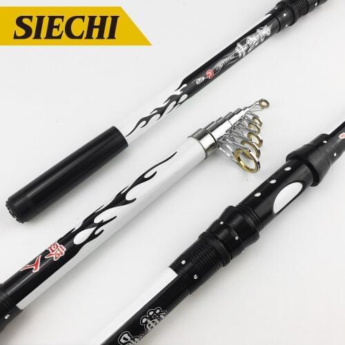 High Carbon Saltwater Telescopic Fishing Rod Superhard Ultra Light Rod Carbon 2.1-3.6M Fishing Rod Spinning Fishing Pole