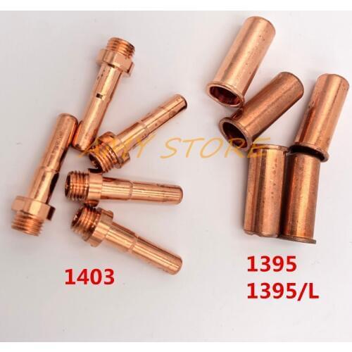 10pcs Plasma Cutting Gun Consumables Lengthen Nozzle and Lengthen Electrode CP70 CP-70 1395/L and 1403 for CEBORA