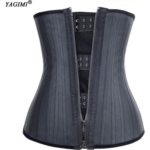 25 Steel Bones Waist Trainer Stomach Slimming Belt Modeling Straps Corset Latex Waist Cincher Body Shaper Fajas Colombian Shaper