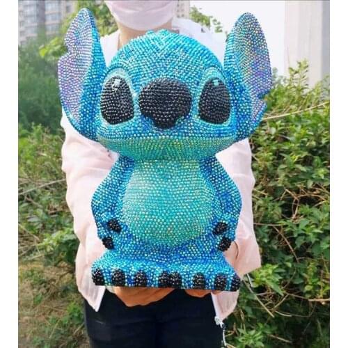 36cm Disney Stitch Savings Bank Decoration DIY Diamond Set Money Box Boys and Girls Gift Saving Box Cartoon Cash Box Vinyl