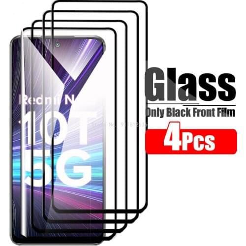 4 Pcs Protective Glass For Xiaomi Redmi Note 10T 10 Pro Max 10S Screen Protector On Xiomi Redmi Note 10 5G Tempered Glas Film