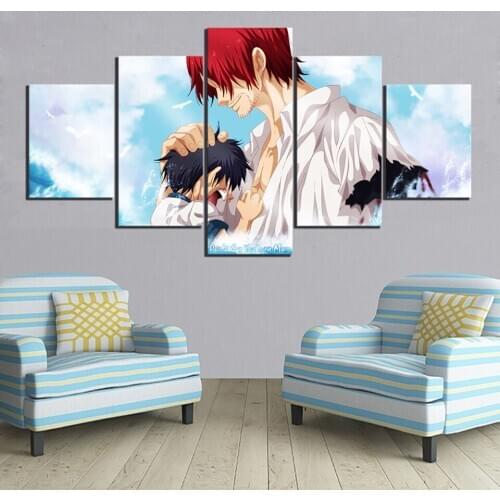 5pcs Japan Anime Pictures Wall Art Home Decor Animation Poster Canvas HD Printed Paintings For Living Room Home Decoration
