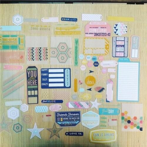 73pcs leave the message Die Cut PVC+Paper for DIY Scrapbooking Card Making Crafts /photo album Decoration home decoration
