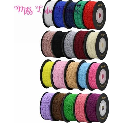 8yards / lot 22mm Lace Ribbon Bilateral Crafts Embroidered Net Lace Trim Fabric Ribbon DIY Sewing Skirt Accessories