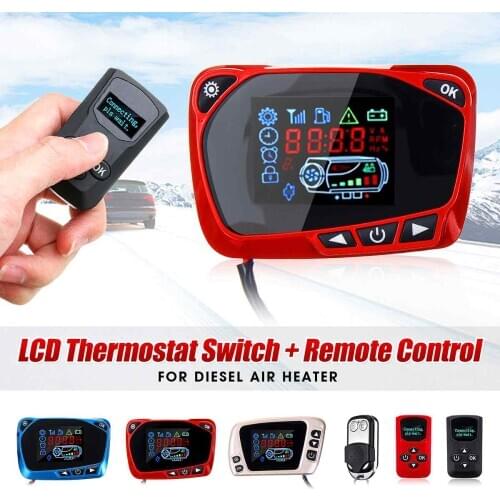 For 5kw/8kw Car Heater 12/24V Air Diesel Heater Parking Heater LCD Thermostat Display Switch & Remote Controller Car Accessories