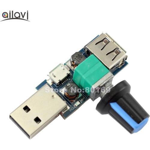USB Fan Stepless Governor Adjustable Wind Speed and Wind Volume Control Switch Fan Regulator Module