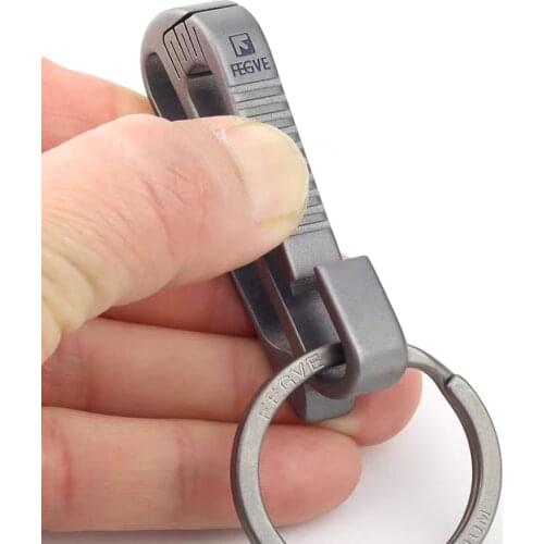 High Quality Car Key Holder Key Ring Real Titanium Keychain Hanging Buckle Creativity Super Lightweight For Belt Key Chain Gift