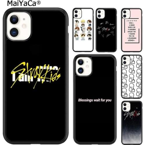 MaiYaCa Kpop SKZ Stray Kids Phone Case Cover For iPhone 5s SE 6 6s 7 8 plus X XR XS 11 12 pro max Samsung Galaxy S8 S9 S10 shell