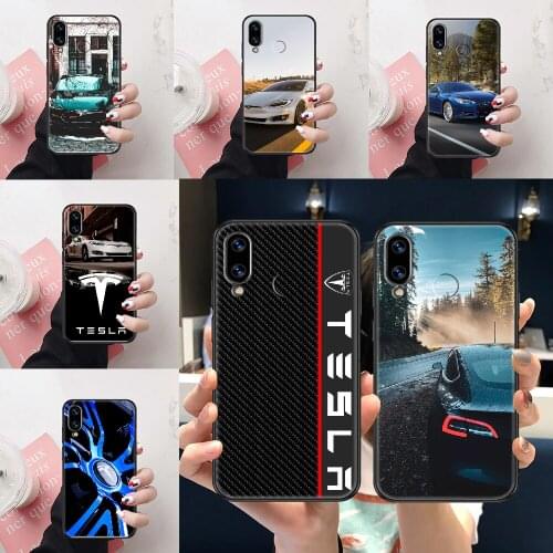 Tesla Inc. car logo rim Phone Case For Huawei Honor 6A 7A 7C 8A 8X 8 9 9X 10 10i 20 Lite Pro black trend cover luxury prime