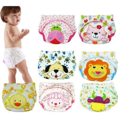 Hooyi Baby Nappies Washable Cloth Diaper Animal Newborn Training Pants Children Underpant Girls Panties diaper bag Cover