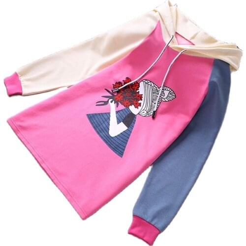 Child Sweater Girl 2021 Spring Long Sleeve Baby Hoodies Childrens Clothing Print Fashion 3 5 7 8 10 12 14 Years Kids