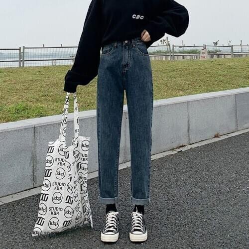 Ripped Jeans for Women Mom Jeans White Black Denim Pants Plus Size High Waist Cotton Harem Pant Hollow Out 2021 Summer Boyfriend