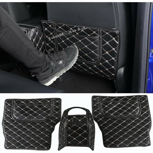 Leather Rear Seat Armrest Box Anti-kick Protector Cover for Honda Accord 2018-2019