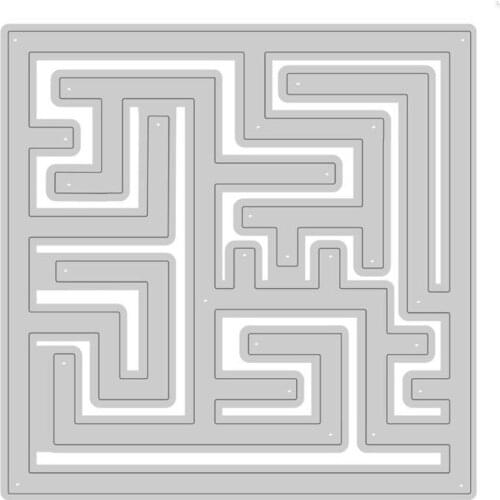 Square Maze Frame New Metal Cutting Dies for 2021 Scrapbooking Edge No Stamps Stencil Cuts Crafts Decoration Molds Cutter Paper